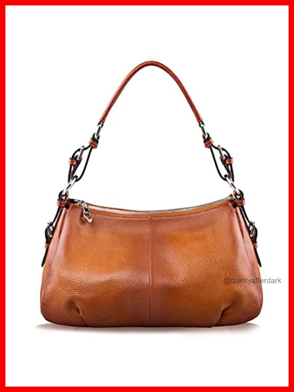 Genuine Leather Hobo Shoulder Bag Top Handle Handbag Adjustable Strap